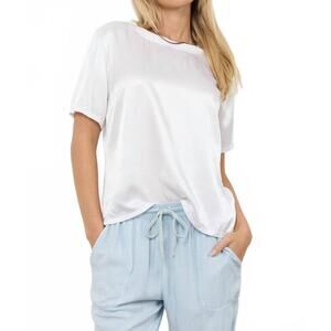 NEW LAMADE ocean side silky tee in white